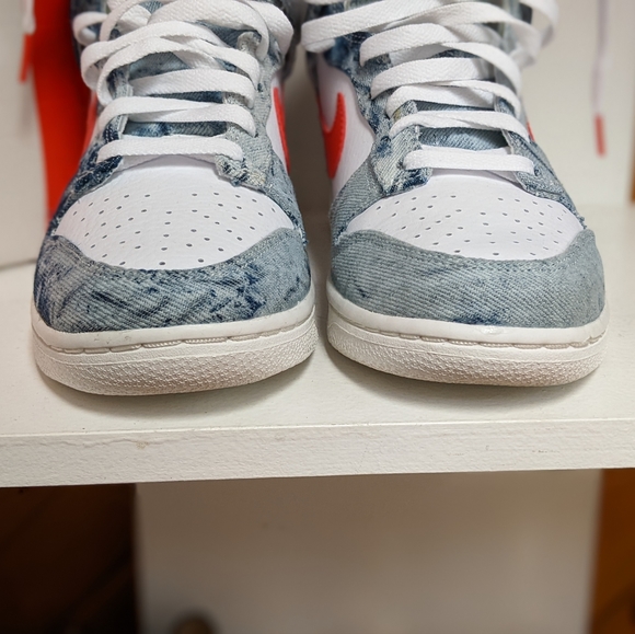⚡SOLD⚡NWB Nike Dunk High Top Sneakers in Multi-Color/Habanero Red/White Sz 8 - Picture 4 of 10